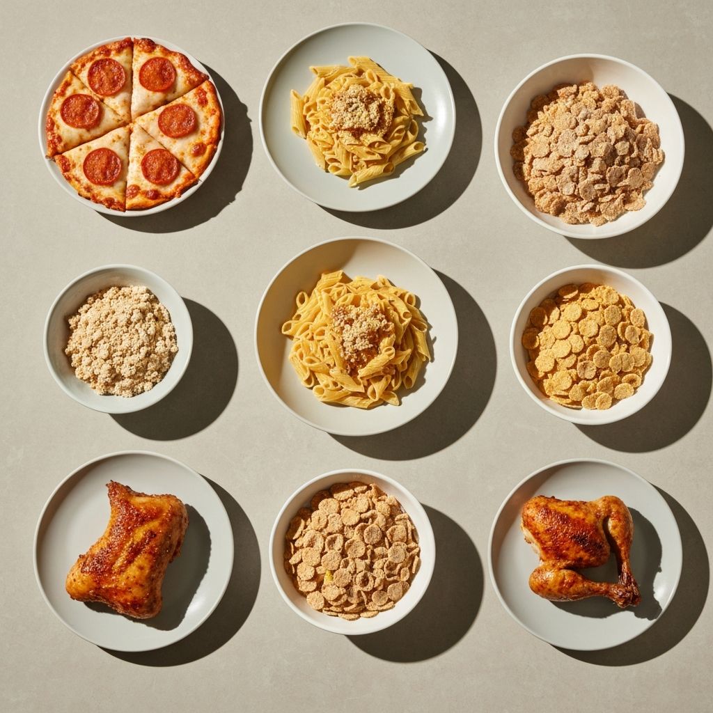 Various portion sizes comparison